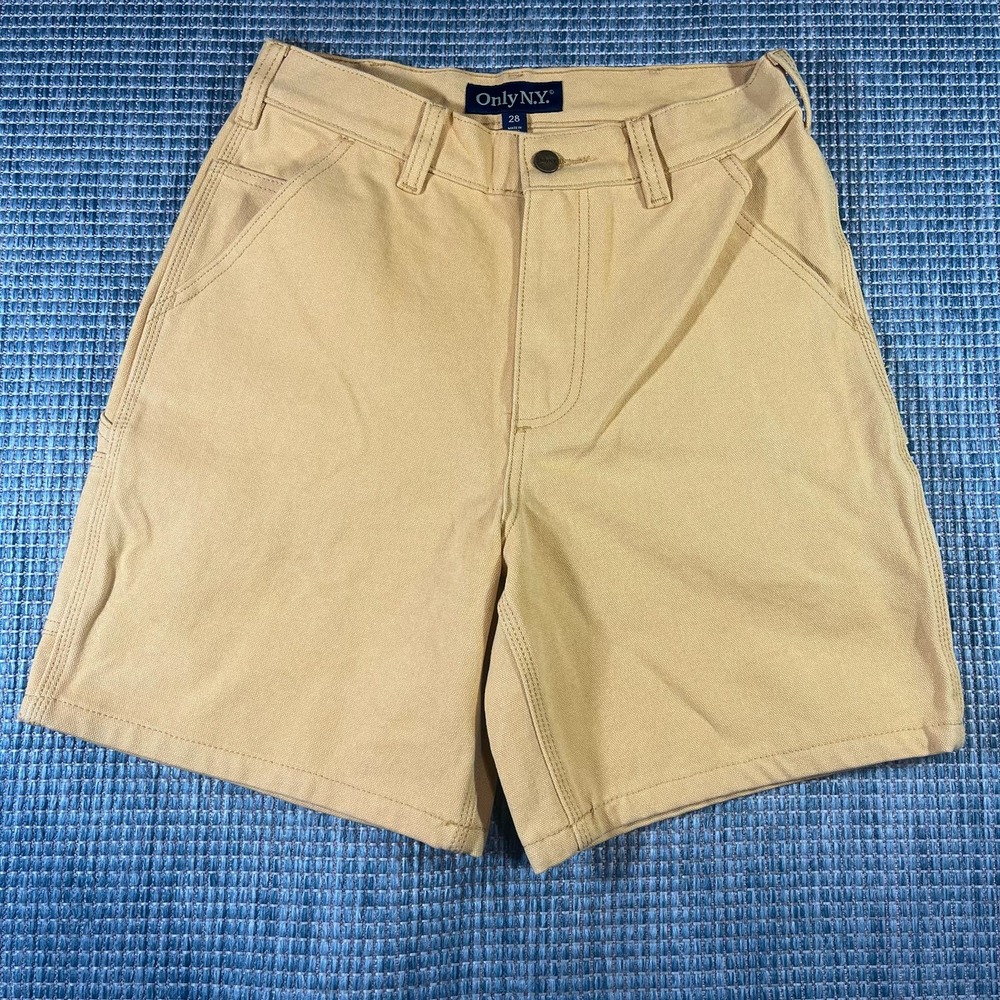 Only NY Cargo Shorts Yellow Mens Sz 28 New